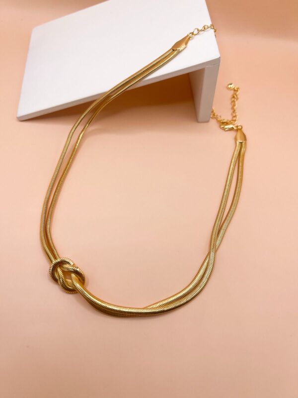 Choker Nó - Grossa - Banho Dourado e Banho Prata