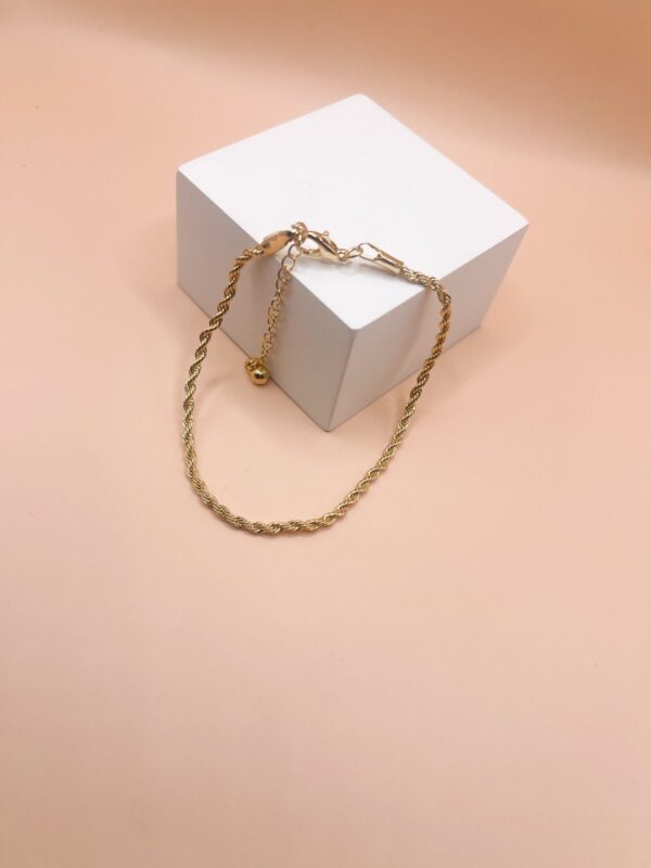 Pulseira Cordão Baiano Tamanho PP - Banho Dourado e Banho Prata